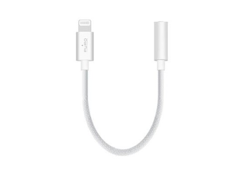 Adapter Puro Lightning to jack 3,5 mm, 15cm, White