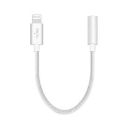 Adapter Puro Lightning to jack 3,5 mm, 15cm, White