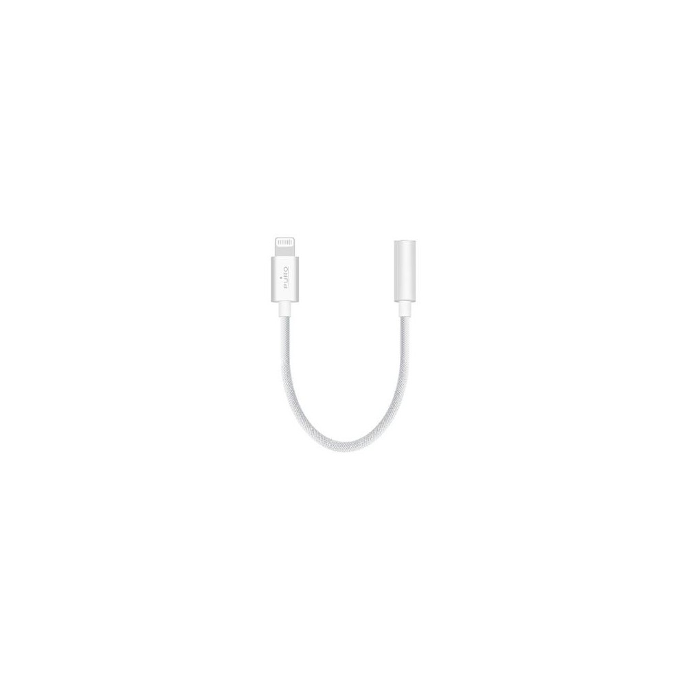 Adapter Puro Lightning to jack 3,5 mm, 15cm, White