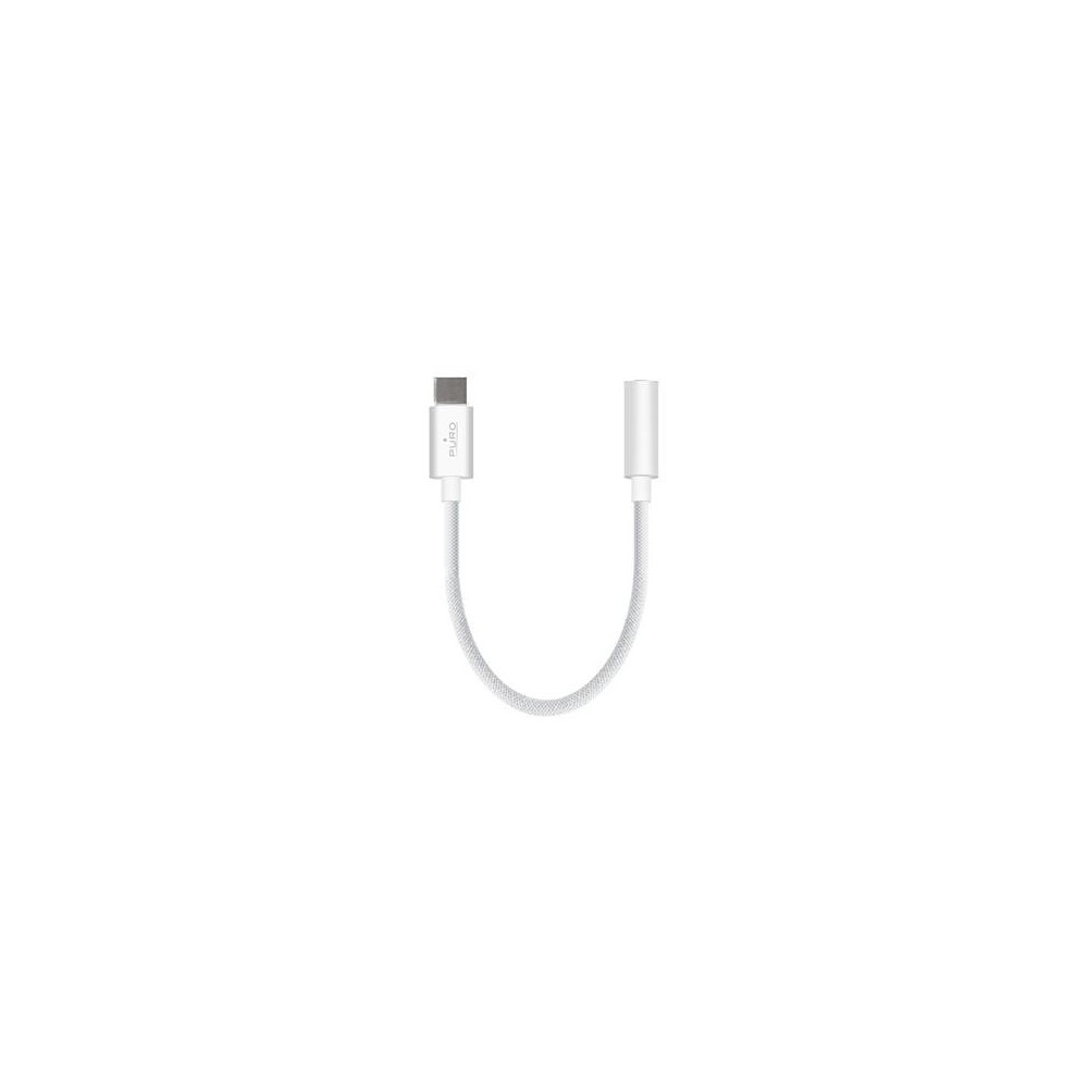 Adapter Puro USB-C to jack 3,5 mm, 15cm, White