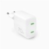 Vooluadapter Puro GaN 70W 2xUSB-C, White