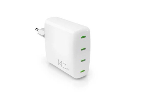 Vooluadapter Puro GaN 140W 4xUSB-C, White