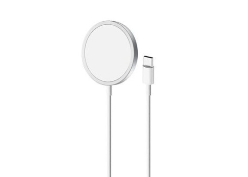 Laadija Puro Magnetic Wireless USB-C, MagSafe, 1m, valge