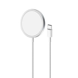Laadija Puro Magnetic Wireless USB-C, MagSafe, 1m, valge