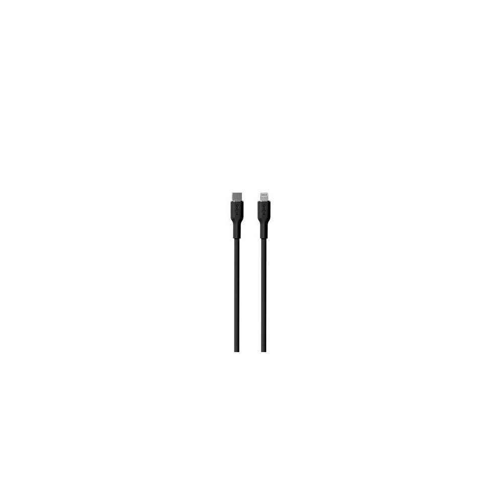 Kaabel Puro Soft USB-C-Lightning 1,5m, must