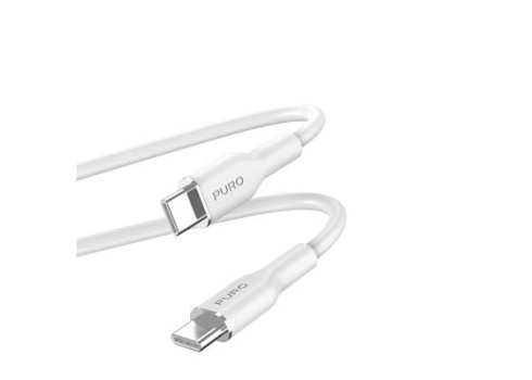 Kaabel Puro Soft USB-C-USB-C 1,5 m, valge