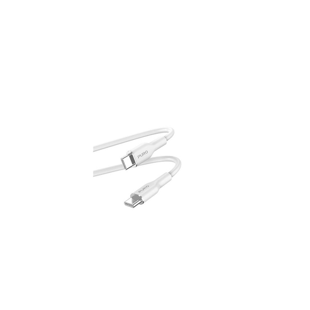 Kaabel Puro Soft USB-C-USB-C 1,5 m, valge