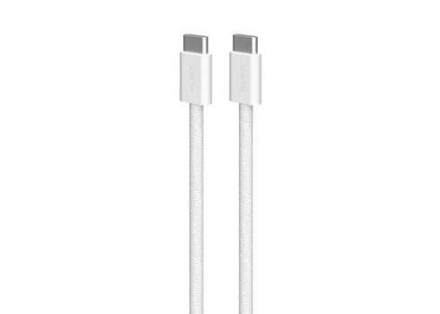 Kaabel Puro Braided USB-C-USB-C 60W, 1.5m, White
