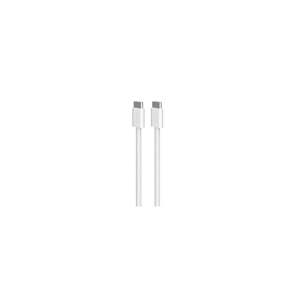 Kaabel Puro Braided USB-C-USB-C 60W, 1.5m, White Kaabel Puro Braided USB-C-USB-C 60W, 1.5m, White