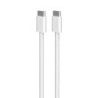 Kaabel Puro Braided USB-C-USB-C 60W, 1.5m, White