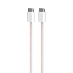 Kaabel Puro Braided USB-C-USB-C 60W, 1.5m, Pink