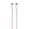 Kaabel Puro Braided USB-C-USB-C 60W, 1.5m, Pink