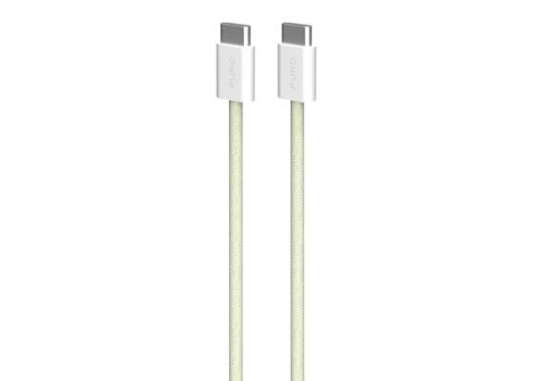Kaabel Puro Braided USB-C-USB-C 60W, 1.5m, Yellow
