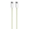 Kaabel Puro Braided USB-C-USB-C 60W, 1.5m, Yellow