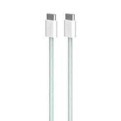 Kaabel Puro Braided USB-C-USB-C 60W, 1.5m, Green
