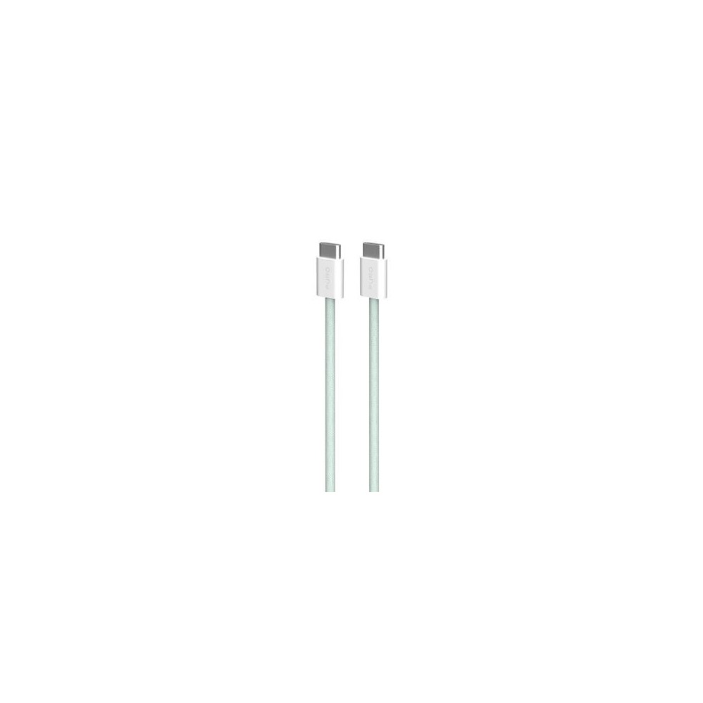 Kaabel Puro Braided USB-C-USB-C 60W, 1.5m, Green