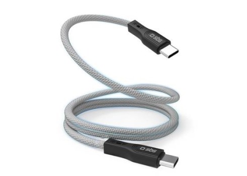 Kaabel SBS Magnetic USB-C-USB-C, 60W, 1m, Gray