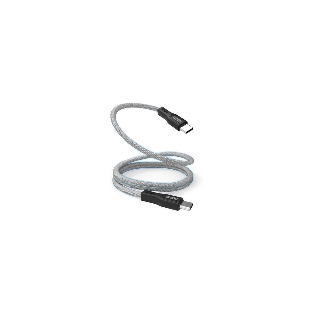 Kaabel SBS Magnetic USB-C-USB-C, 60W, 1m, Gray Kaabel SBS Magnetic USB-C-USB-C, 60W, 1m, Gray