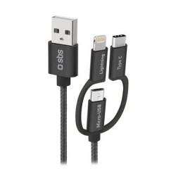 Cable SBS 3-in-1 USB-USB-C-MicroUSB-Lightning 1,2m