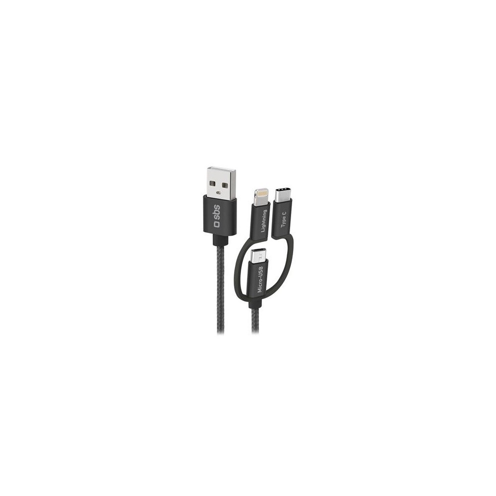 Cable SBS 3-in-1 USB-USB-C-MicroUSB-Lightning 1,2m