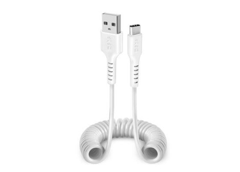 Cable SBS Coiled USB-USB-C 17-100cm White