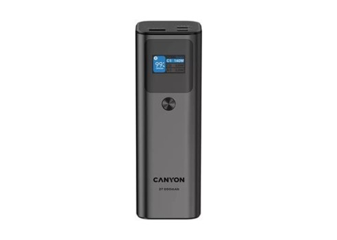 Power bank Canyon 27000mAh 140W TFT, Dark Grey