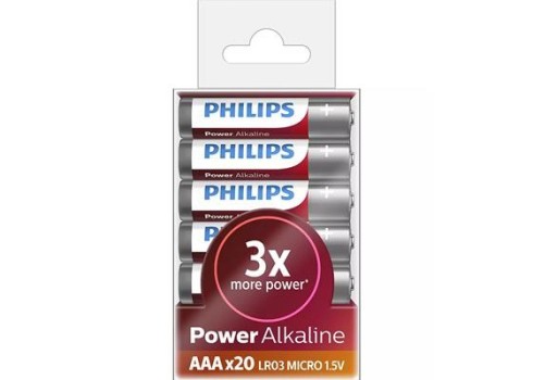 Patarei Philips LR03P AAA 20tk Power Alkaline