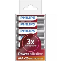 Patarei Philips LR03P AAA 20tk Power Alkaline