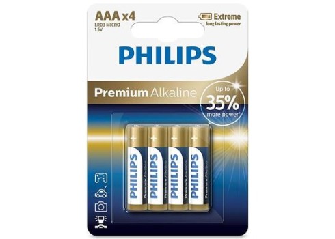 Patarei Philips LR03M AAA 4 tk Premium Alkaline