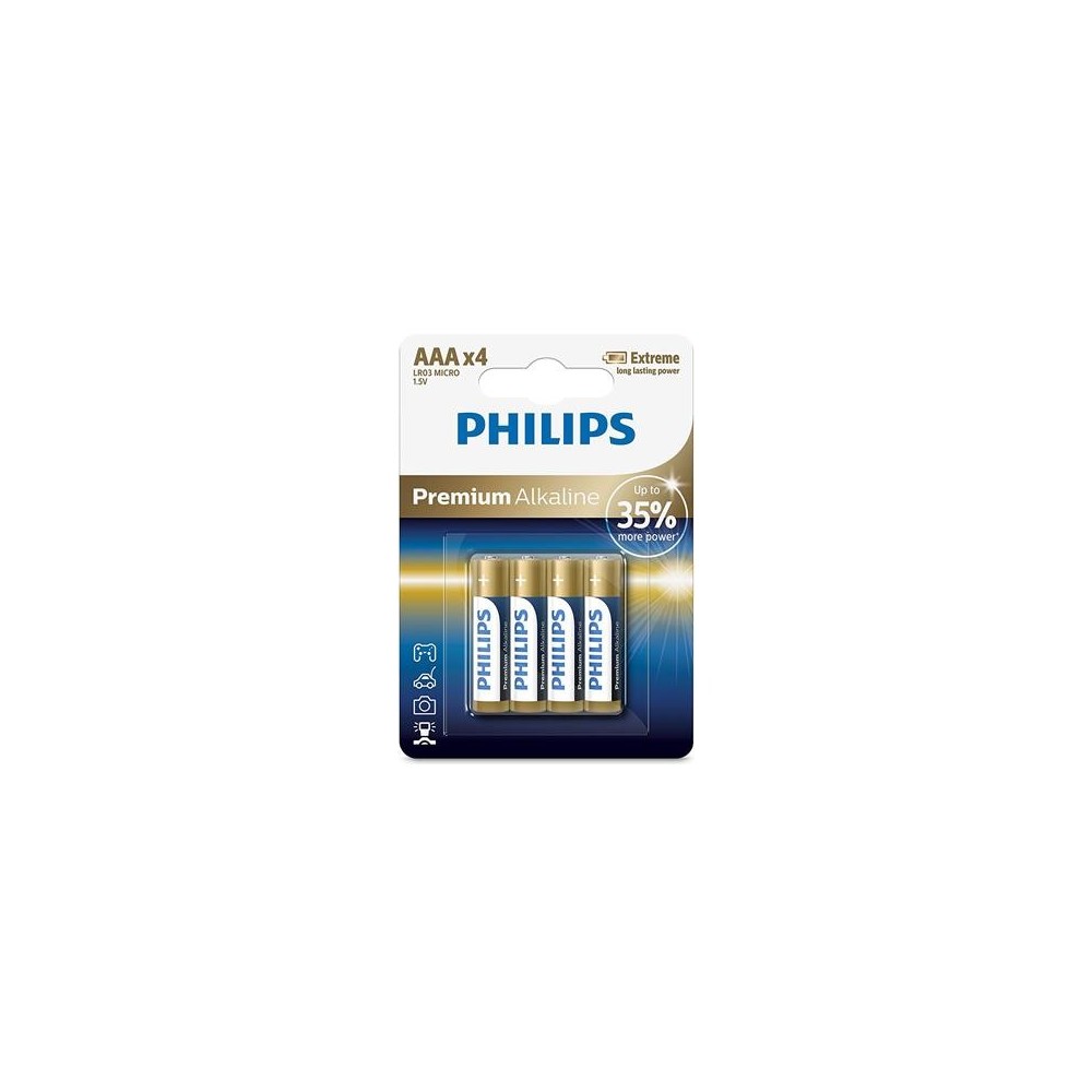 Patarei Philips LR03M AAA 4 tk Premium Alkaline