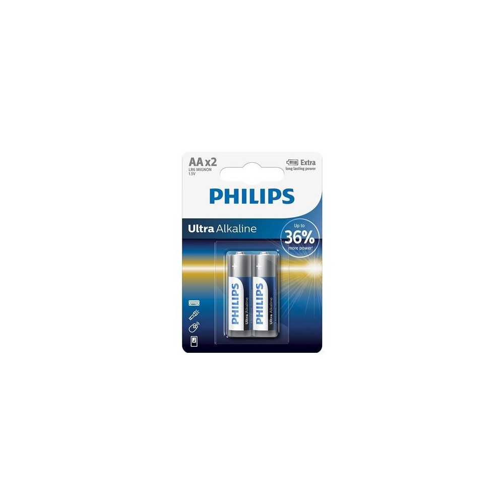 Patarei Philips LR6E AA 2 tk Ultra Alkaline