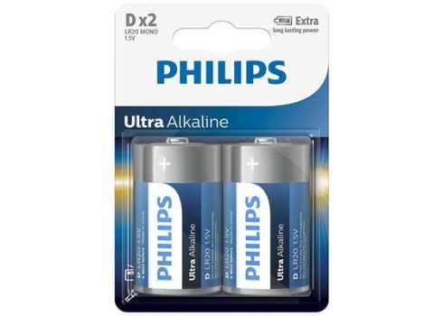 Patarei Philips LR20E D 2 tk Ultra Alkaline