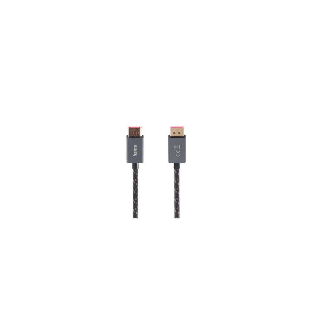 Kaabel Hama DisplayPort 1.4, 2m, kullatud