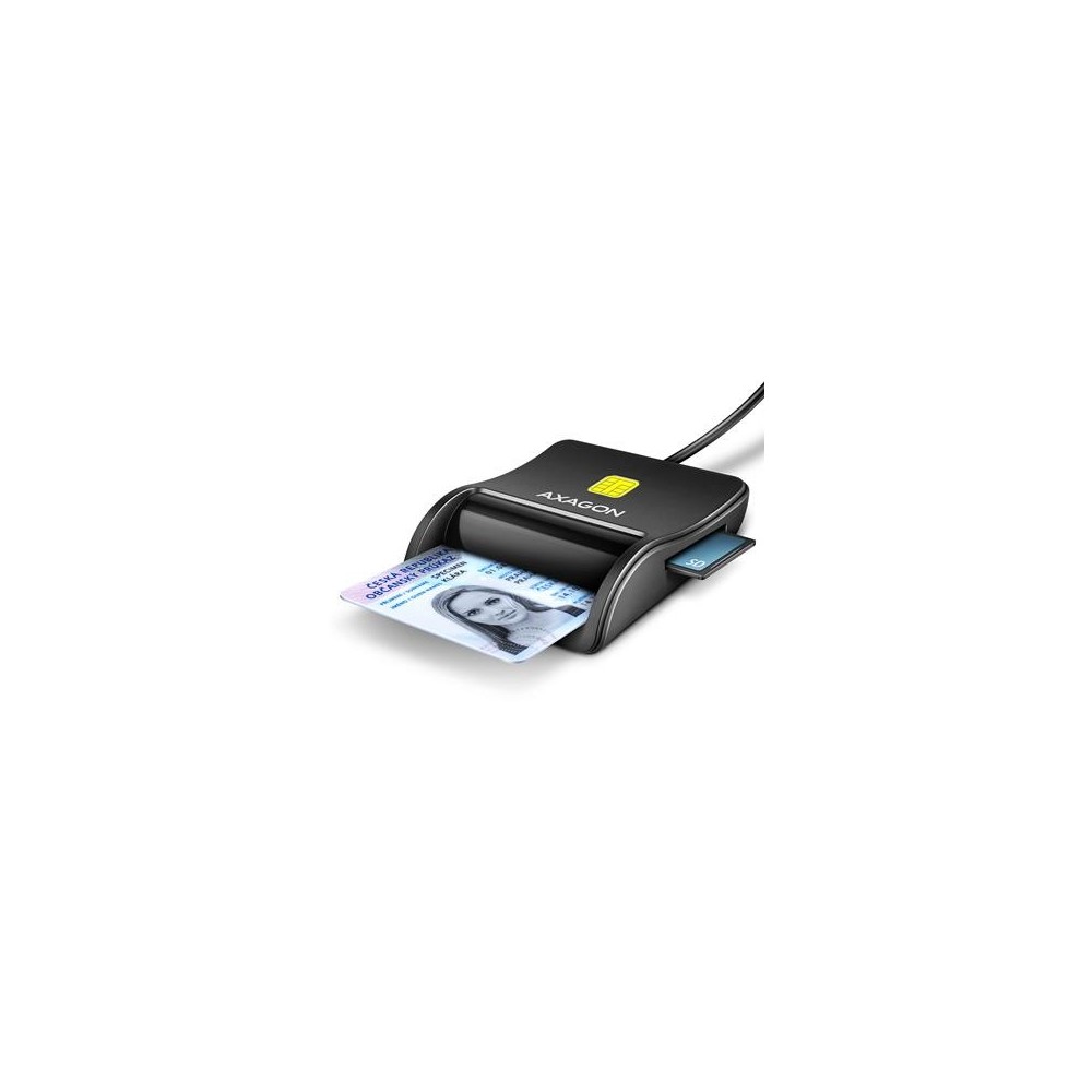 ID-smart card reader Axagon USB-A 4-slots