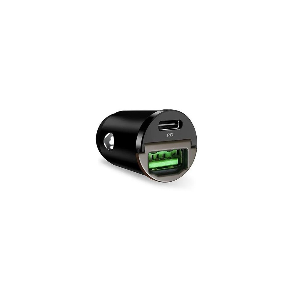 Autolaadija Puro Mini USB-C-USB 30W, Must