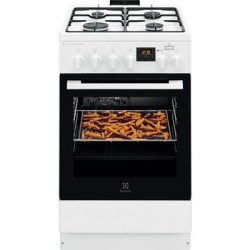 Gaasipliit elektriahjuga, Electrolux, 50cm, valge