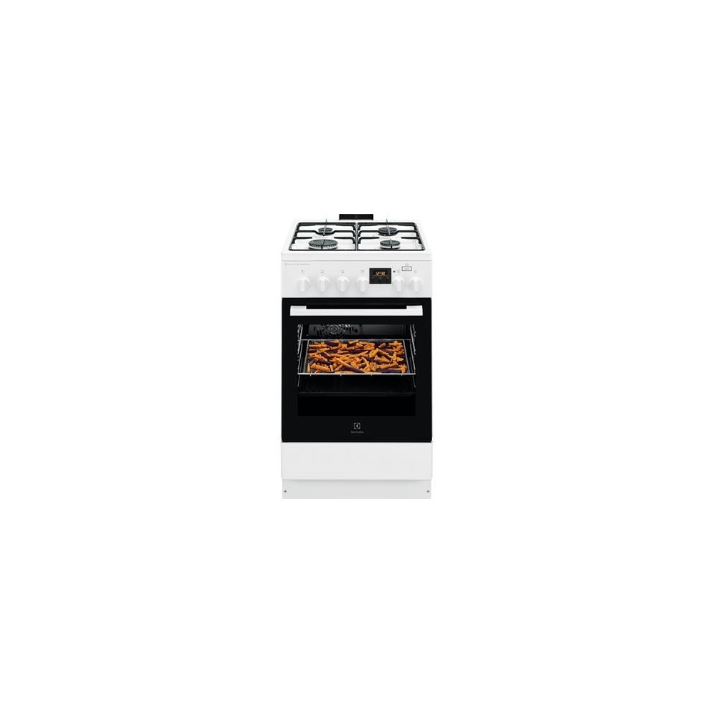 Gaasipliit elektriahjuga, Electrolux, 50cm, valge