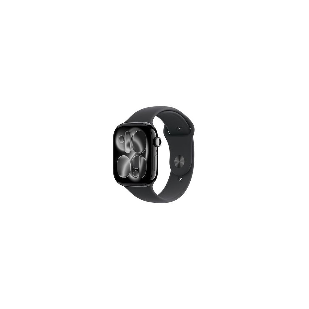 Apple Watch 115G 46mmJet Black Alu, Black Sport Band, S-M