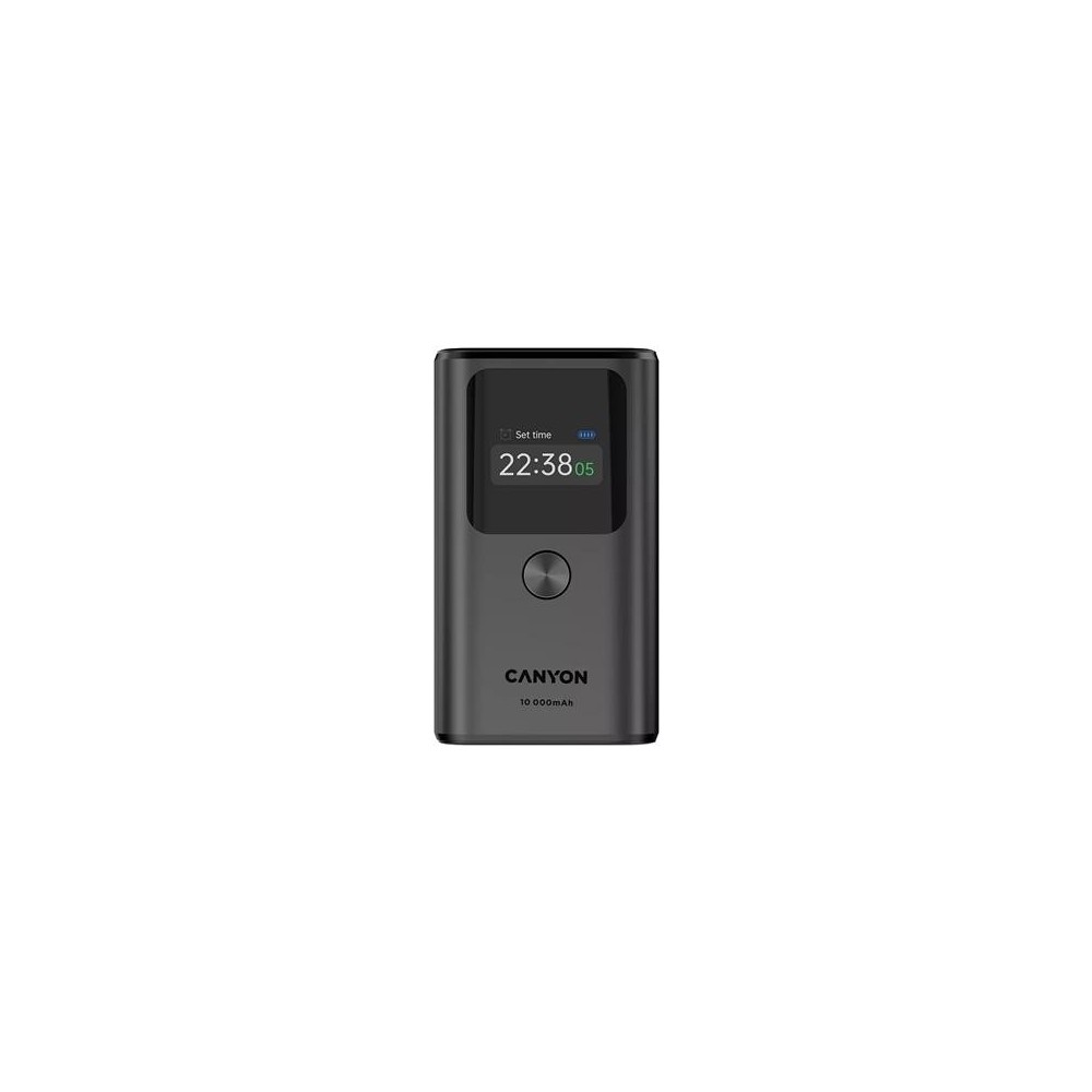 Power bank Canyon 10000mAh 30W TFT, Dark Grey