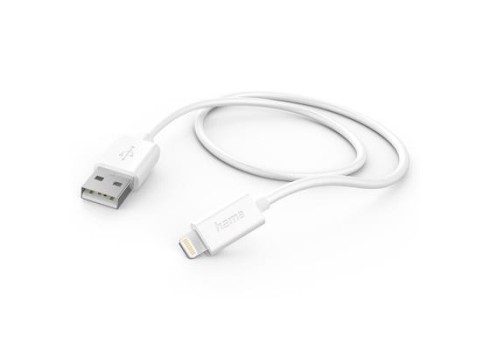 Kaabel Hama USB A - Lightning, 1m, valge
