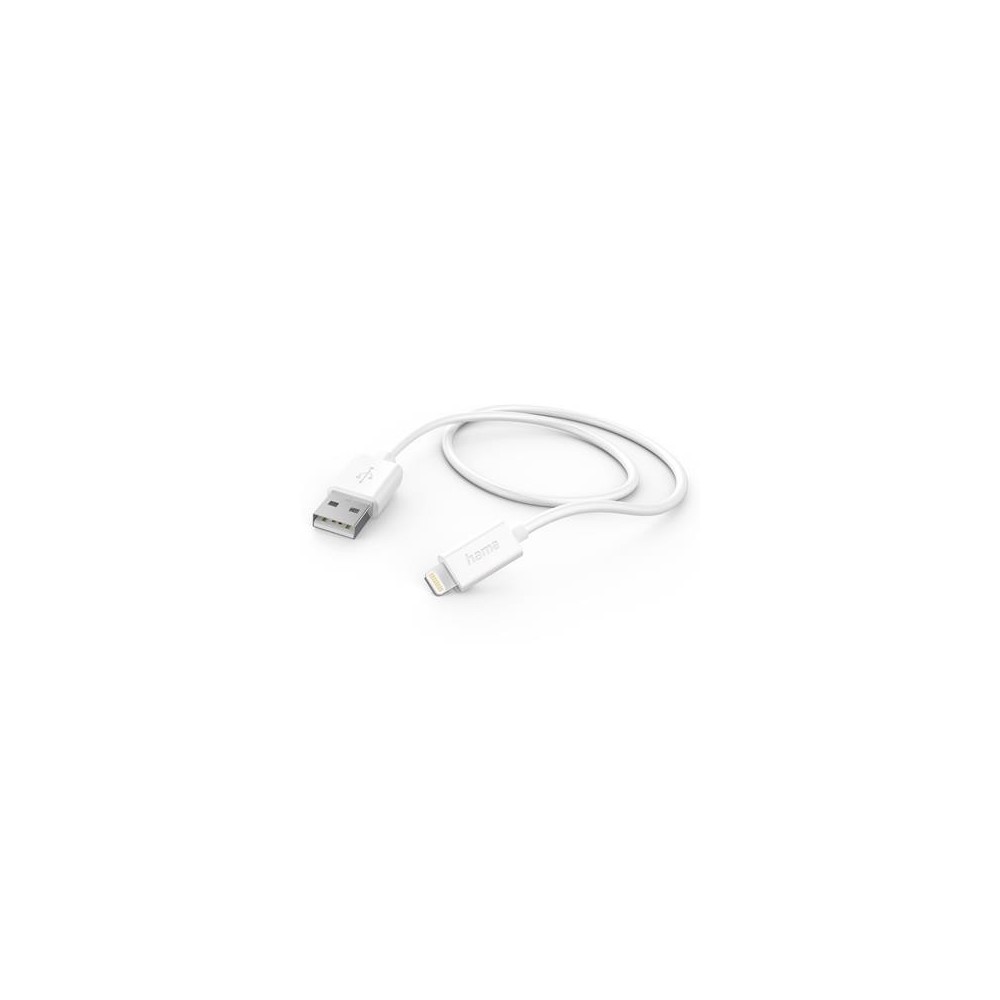 Kaabel Hama USB A - Lightning, 1m, valge