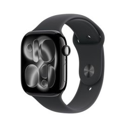 Apple Watch 11GPS46mmJet Black Alu, Black Sport Band, M-L