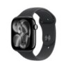 Apple Watch 11GPS46mmJet Black Alu, Black Sport Band, M-L