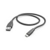 Kaabel Hama USB A - USB C, 1,5m, must