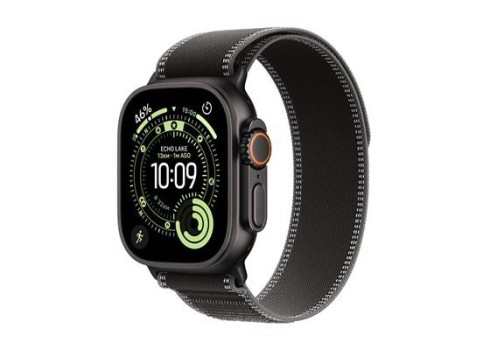 Apple Watch Ultra 35G49Black Ti, Black Trail Loop, S-M