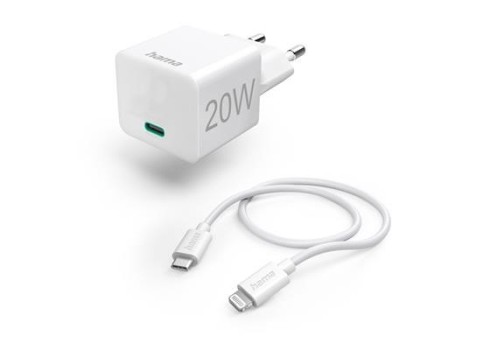Vooluadapter Hama 20W Kit Lightning,  White