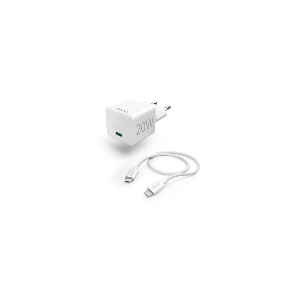 Vooluadapter Hama 20W Kit Lightning,  White