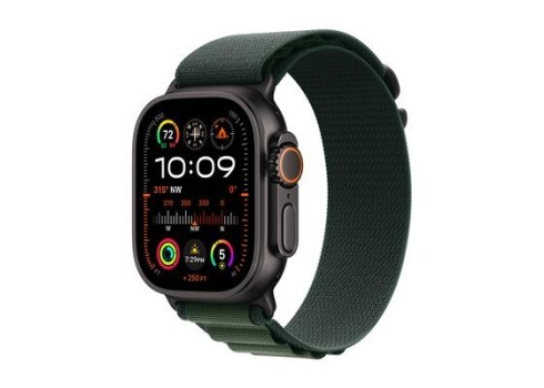 Watch Ultra 2 LTE 49mm Black Ti + Dark Green Alpine Loop - M