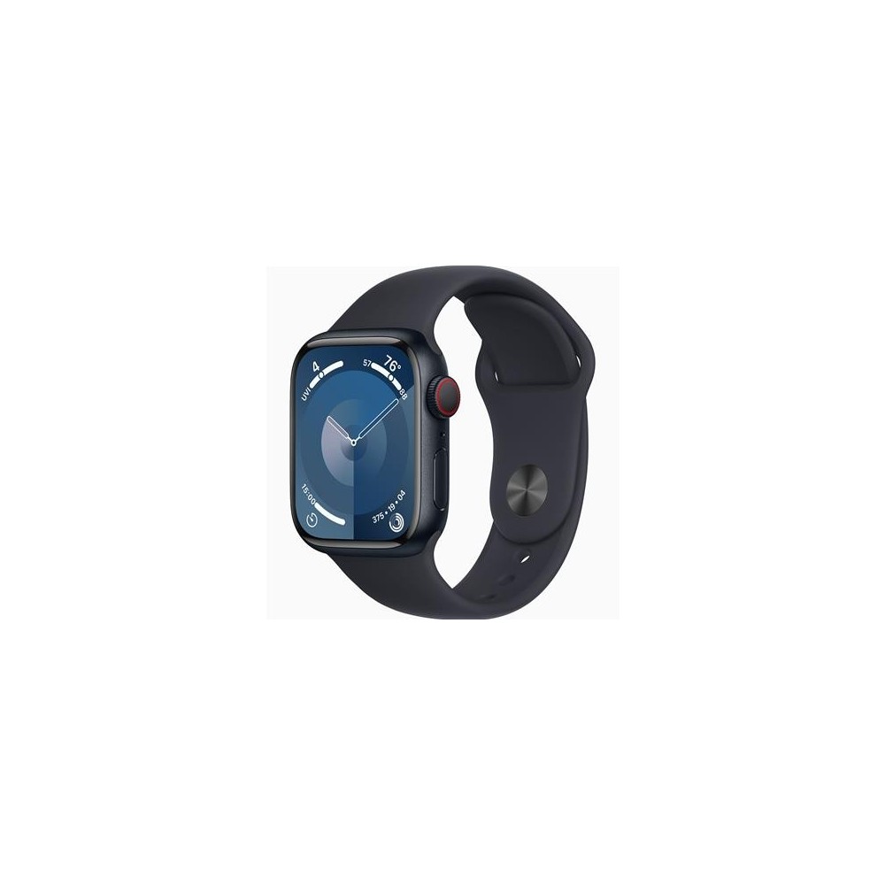 Apple Watch 9 Cellular 41mm Midnight-Midnight Sport Band S-M