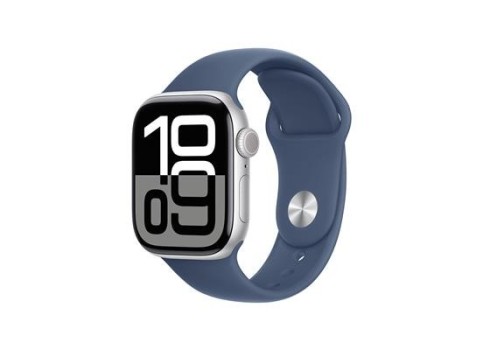Watch 10 GPS 42mm Silver Alu + Denim Sport Band - M-L